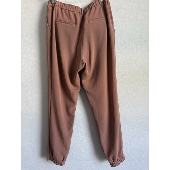 Uniqlo Women’s Brown Pink Drape Relaxed Jogger Tapered Pants Size Medium - Picture 7 of 11